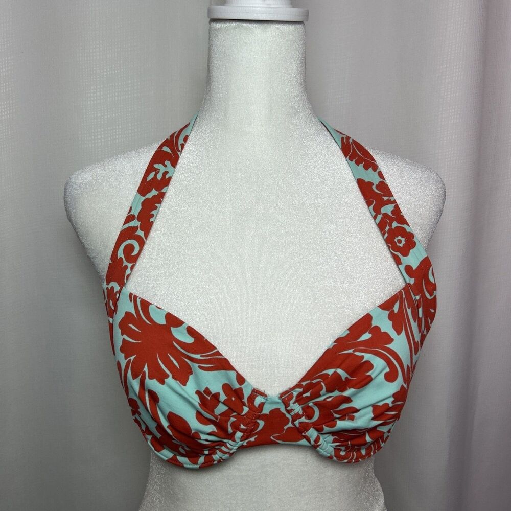 Tommy Bahama Swim Bikini Top Women’s Size 32C Wired Push Up Halter Padded